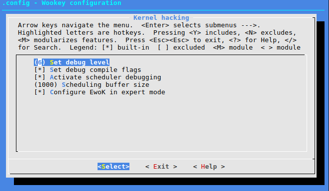 menuconfig kernel hacking